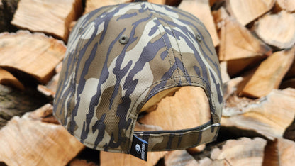 Versa Outdoors Logo Cap in Mossy Oak Bottomland Camo (MESH and SOLID panel designs)