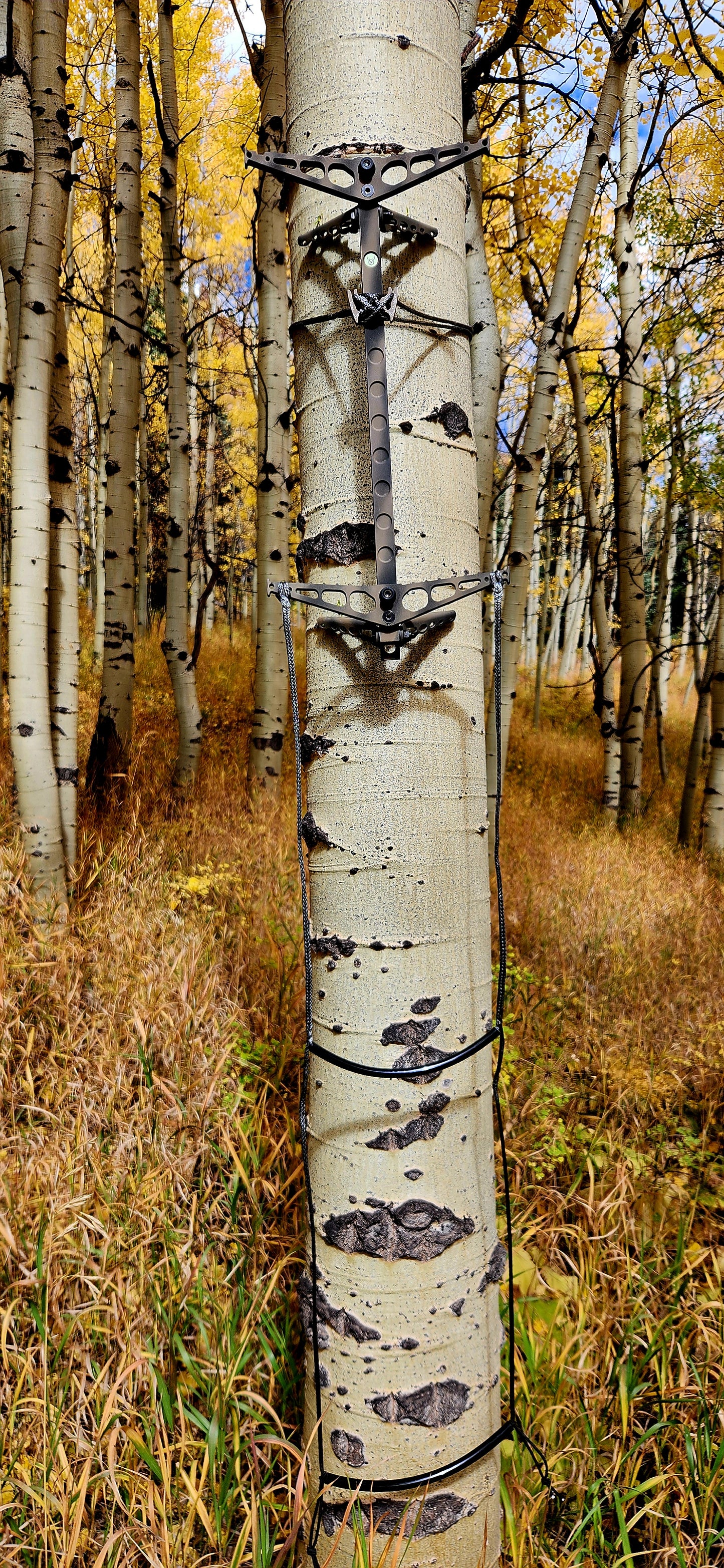Shadow 16 Climbing Stick (comes standard with 1/8" x 8' Amsteel attachment rope.  Custom fit aiders sold separately)
