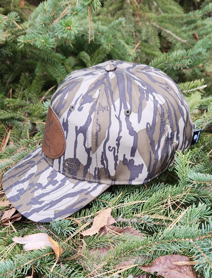 Versa Outdoors Logo Cap in Mossy Oak Bottomland Camo (MESH and SOLID panel designs)